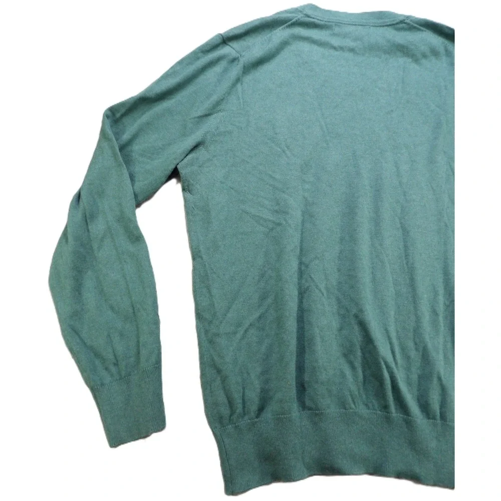 Banana Republic Luxury Blend V-Neck Sweater Silk Blend Men Medium Knitwear Teal